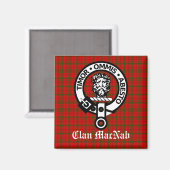 Clan MacNab Crest Badge en Tartan Magneet (Voorkant / Achterkant)