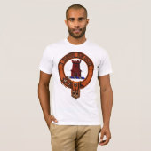 Clan Macnaughton Family Crest and Targe T-shirt (Voorkant volledig)
