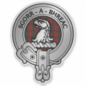 Clan MacNeacail (MacNicol/Nicolson) Crest & Tartan Sticker (Voorkant)