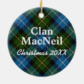 Clan MacNeil Scottish Tartan Keramisch Ornament (Achterkant)