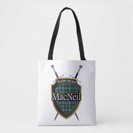Clan MacNeil Swords en Shield Tartan Pset Draagtas (Voorkant)