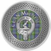 Clan MacNeill de Gigha Crest & Tartan Sticker (Devant)