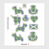Clan MacNeill de Gigha Tartan Sticker (Feuille)