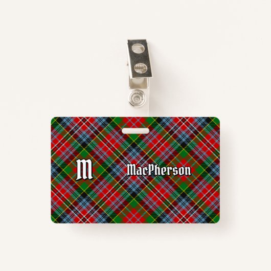 Clan MacPherson Badge Tartan (Devant avec clip)