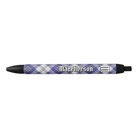 Clan MacPherson Blauw Jurk Tartan Ink Pen (Voorkant)