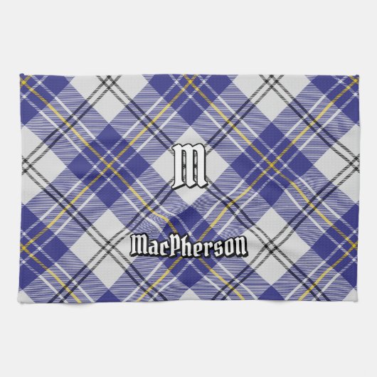 Clan MacPherson Blauw Jurk Tartan Keukenhanddoek (Horizontaal)