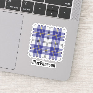 Clan MacPherson Blauw Jurk Tartan Sticker