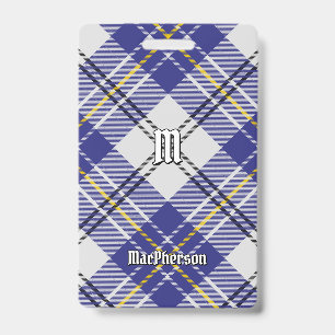 Clan MacPherson Blauwe Jurk Tartan Badge