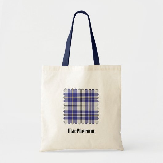Clan MacPherson Blauwe Jurk Tartan Tote Bag (Voorkant)