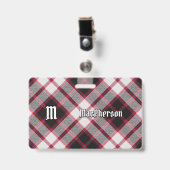 Clan MacPherson Chasse Badge Tartan (Face avec clip)