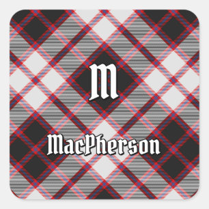 Clan MacPherson Chasse Tartan Carré Sticker