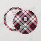 Clan MacPherson Chasse Tartan Invitation (Devant / Derrière)