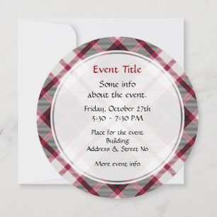 Clan MacPherson Chasse Tartan Invitation