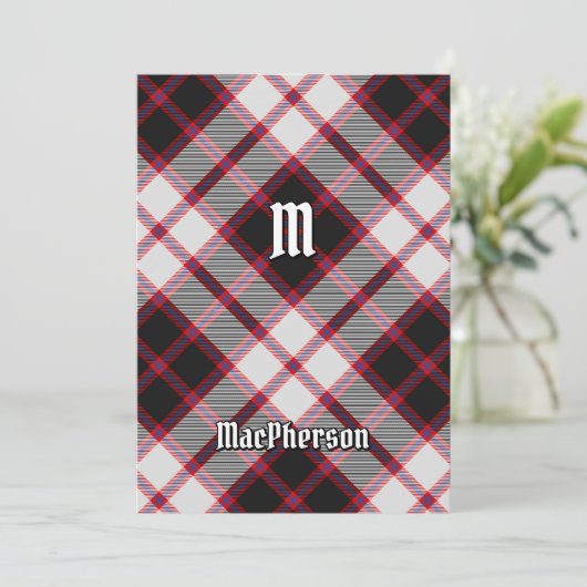 Clan MacPherson Chasse Tartan Invitation (Debout devant)