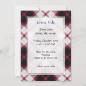 Clan MacPherson Chasse Tartan Invitation (Dos)