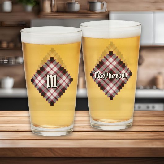 Clan MacPherson Chasse Tartan Verre