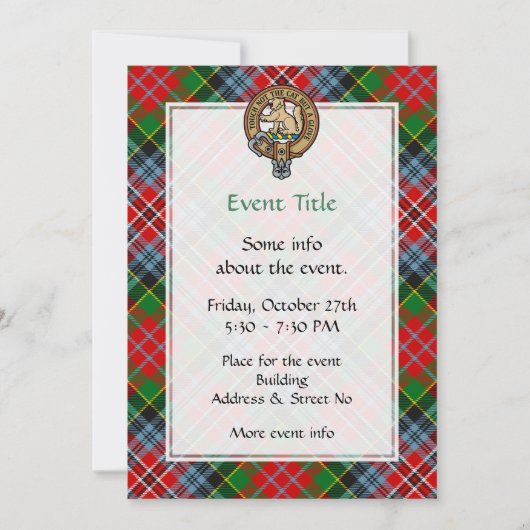 Clan MacPherson Crest Invitation (Devant)