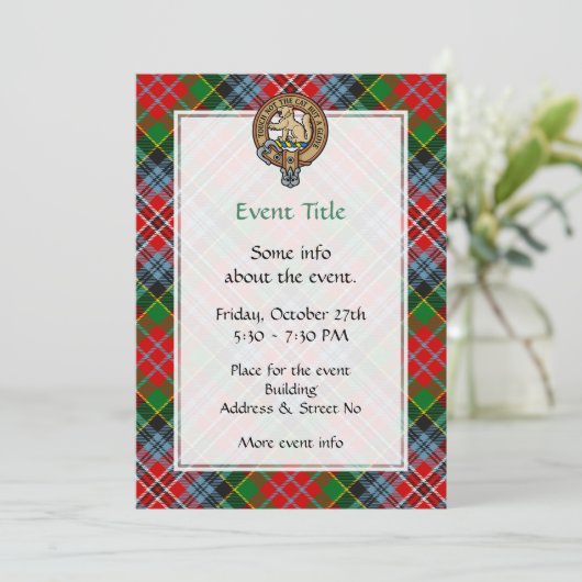 Clan MacPherson Crest Invitation (Debout devant)