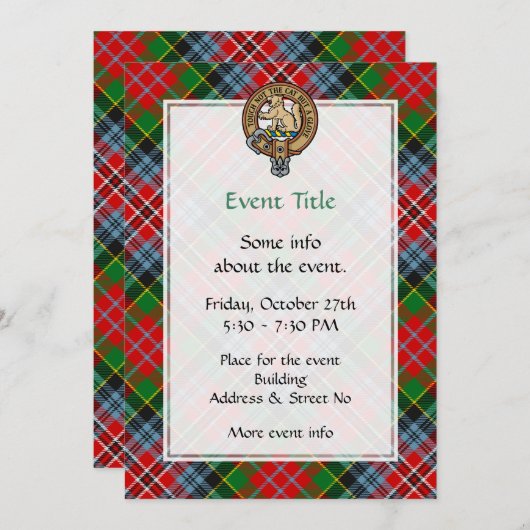 Clan MacPherson Crest Invitation (Devant / Derrière)