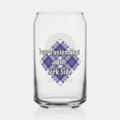Clan MacPherson Crest over blauwe jurk Tartan Blikvorm Glas (Achterkant)