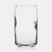 Clan MacPherson Crest over blauwe jurk Tartan Blikvorm Glas (Links)