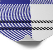 Clan MacPherson Crest over blauwe jurk Tartan Poster (Hoek)