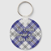 Clan MacPherson Crest over blauwe jurk Tartan Sleutelhanger (Achterkant)
