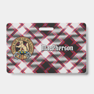 Clan MacPherson Crest over de jacht op Tartan Badge