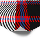 Clan MacPherson Crest over de jacht op Tartan Poster (Hoek)