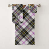 Clan MacPherson Crest over Jurk Tartan Bad Handdoek (Insitu)