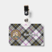 Clan MacPherson Crest over Jurk Tartan Badge (Voorzijde met clip)