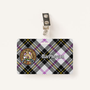 Clan MacPherson Crest over Jurk Tartan Badge