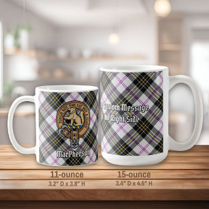 Clan MacPherson Crest over Jurk Tartan Koffiemok