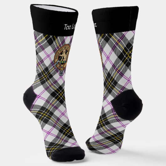 Clan MacPherson Crest over Jurk Tartan Sokken (Gebogen)