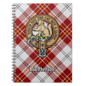Clan MacPherson Crest over rode jurk Tartan Notitieboek (Voorkant)