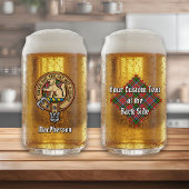 Clan MacPherson Crest over Tartan Blikvorm Glas