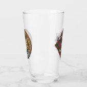 Clan MacPherson Crest over Tartan Glas (Links)