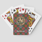 Clan MacPherson Crest over Tartan Speelkaarten (Achterkant)