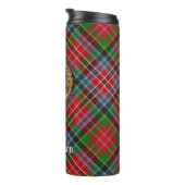 Clan MacPherson Crest over Tartan Thermosbeker (Geroteerd rechts)