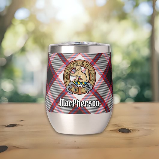Clan MacPherson Crest sur la chasse Tartan