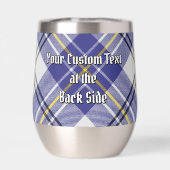 Clan MacPherson Crest sur la robe bleue Tartan (Arrière)