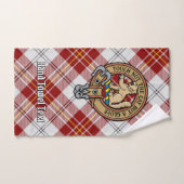 Clan MacPherson Crest sur la robe rouge Tartan (Serviette à main)