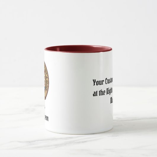 Clan MacPherson Crest sur la robe rouge Tartan Mug (Centre)