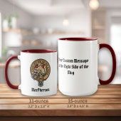 Clan MacPherson Crest sur la robe rouge Tartan Mug
