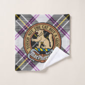 Clan MacPherson Crest sur le tatan de robe (Gant de toilette)