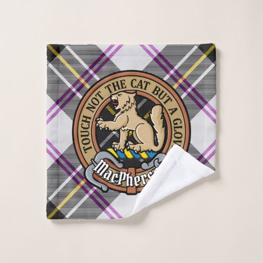 Clan MacPherson Crest sur le tatan de robe (Gant de toilette)