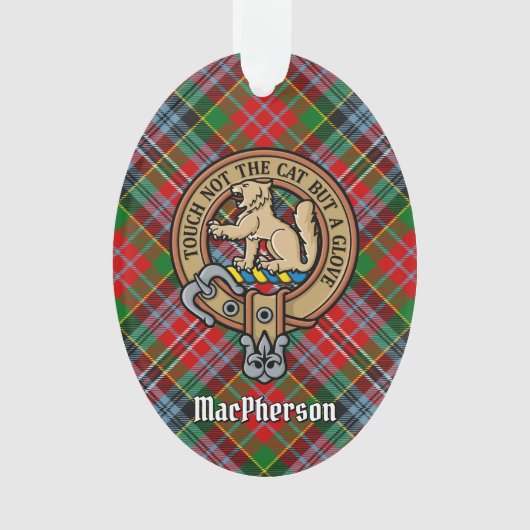 Clan MacPherson Crest sur l'ornement du Tartan (devant)