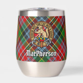 Clan MacPherson Crest sur Tartan (Avant)