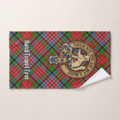 Clan MacPherson Crest sur Tartan (Serviette à main)