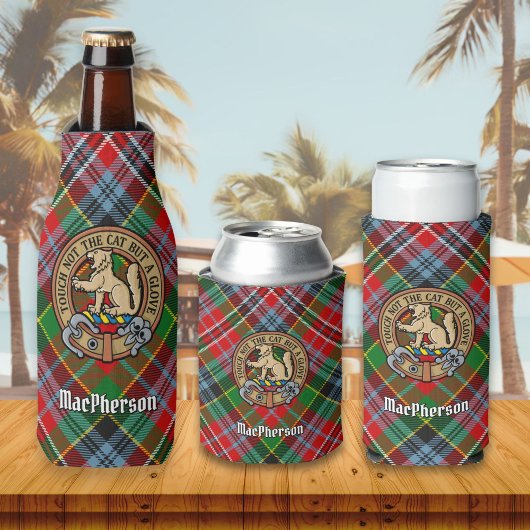 Clan MacPherson Crest sur Tartan Bottle Glacière